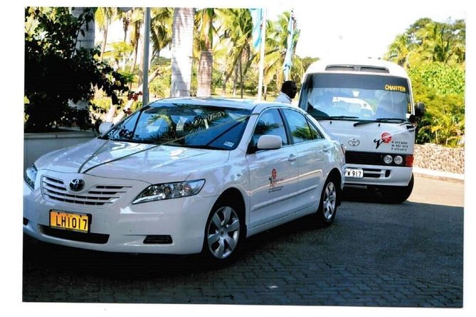 100% CFC APPROVED PRIVATE Transfer - Denarau to Nadi & Coral Coast Hotels - What the private Toyota Camry feels like