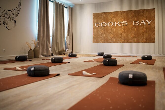 Air-conditioned studio yoga class at Cooks Bay Hotel and Suites - A Quiet Hour at Cooks Bay Hotel