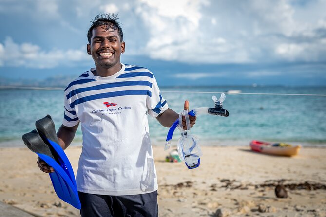 Captain Cook Cruises Fiji - Island and Reef Day Cruise - Snorkeling, glass-bottom viewing, and water activities