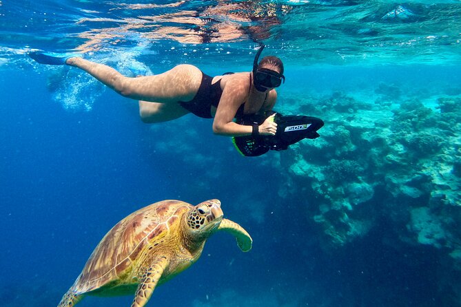 Eco Friendly Sea Scooter Turtle Tour in Rarotonga - Learning to handle the scooter