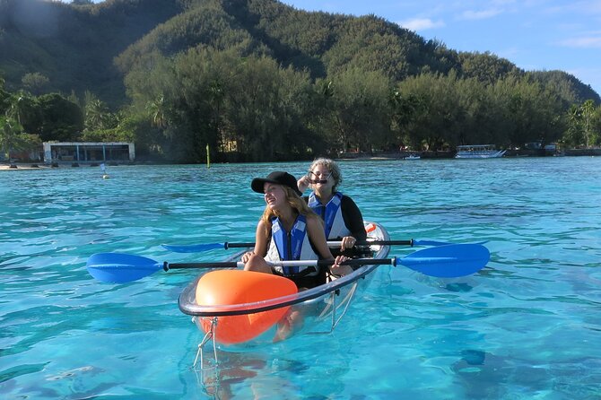 Eco guided excursion to the lagoon of Moorea in a transparent kayak Afternoon 2h - What the $60.73 Price Covers