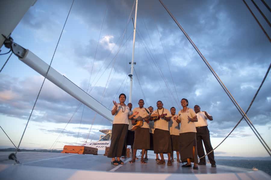 Fiji: Captain Cook Cruises Sunset Dinner Cruise with Lobster - A lobster dinner with a tropical BBQ