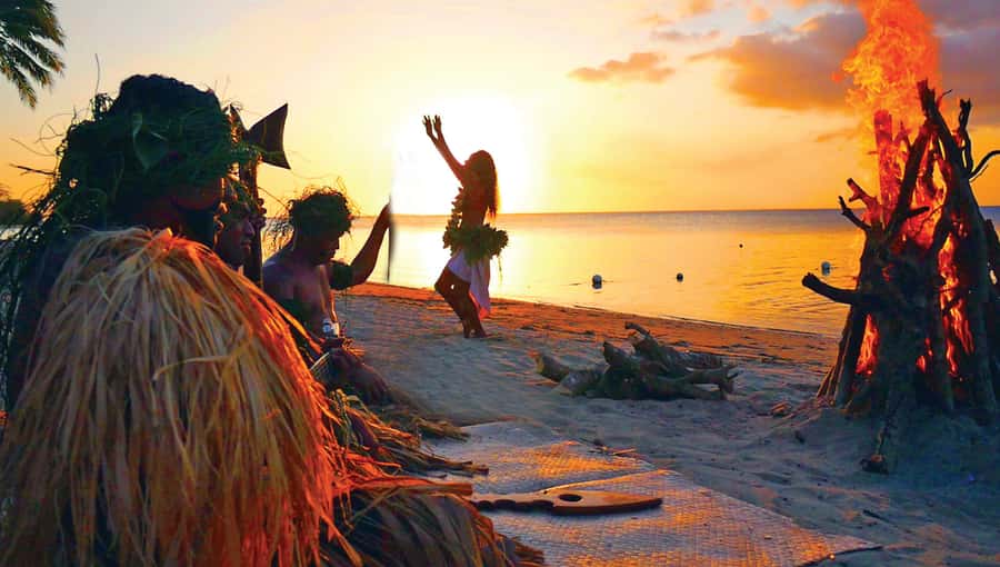 Fiji: Sunset River Cruise & Island Fire Dance Experience - The Legends of the Pacific show