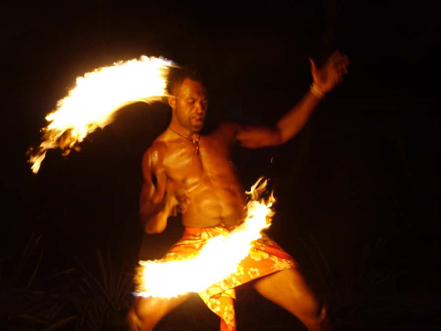 Fiji: Sunset River Cruise & Island Fire Dance Experience - A sunset arrival with Bula and kava