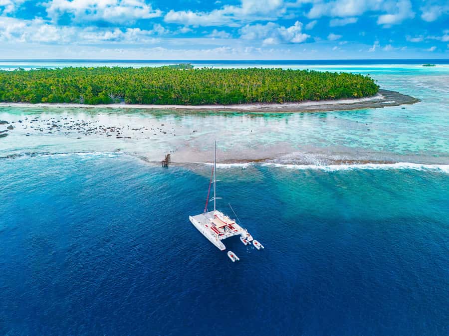 From Tahiti: Tetiaroa Island Tour by Sailing Catamaran - Meeting the crew before sunrise
