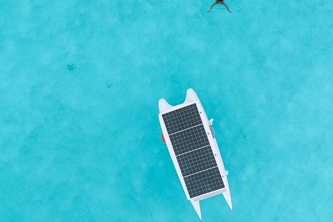 Full Day Solar Boat–Explores Bora Bora at the Rhythm of the Lagoon - A sandbank stop for doing very little