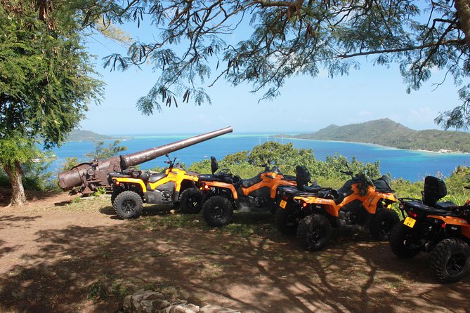 Island Tour & Getaway on the Bora Bora Mountains by Quad / ATV - Local snacks, fruit, and coconut bread