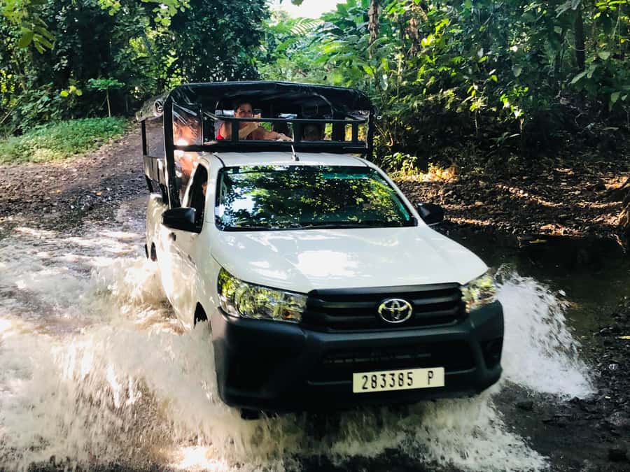 Moorea:4X4 safari excursion between land and sea with lunch - Through Opunohu Valley by 4X4