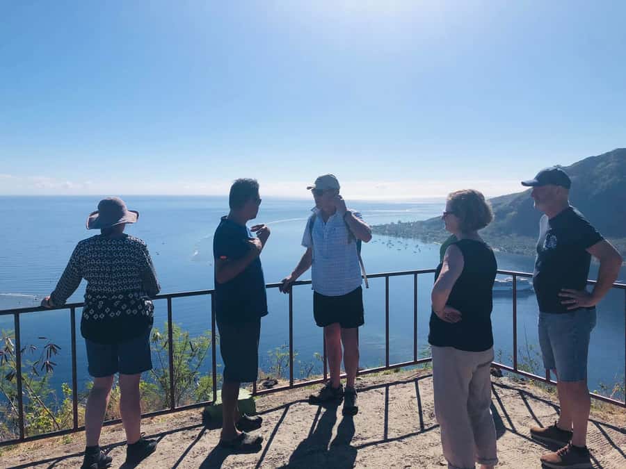 Moorea:4X4 safari excursion between land and sea with lunch - Belvedere and the two famous bays