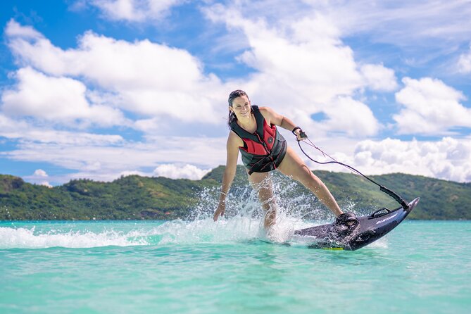 Private Jetboard Lessons with Instructor in Bora Bora - Why JETSURF works on a wave-free Bora Bora lagoon
