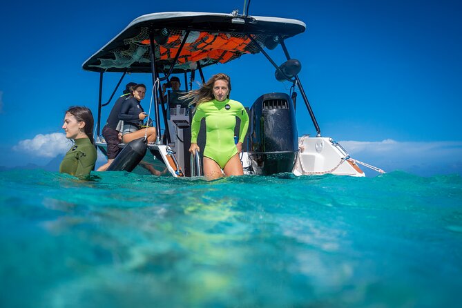 Tahiti Lagoon Snorkeling and Lunch Boat Tour (6 pax max) - Poisson cru lunch in the lagoon