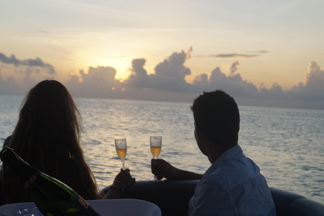 Toa Boat Bora Bora Private Sunset On Majestic Pontoon Boat - Champagne, tropical fruit, and light snacks