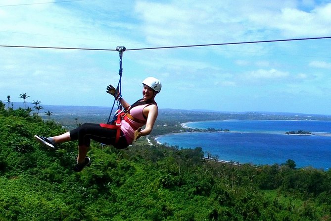 Vanuatu Jungle Zipline with Transfers - Flying above Mele Bay